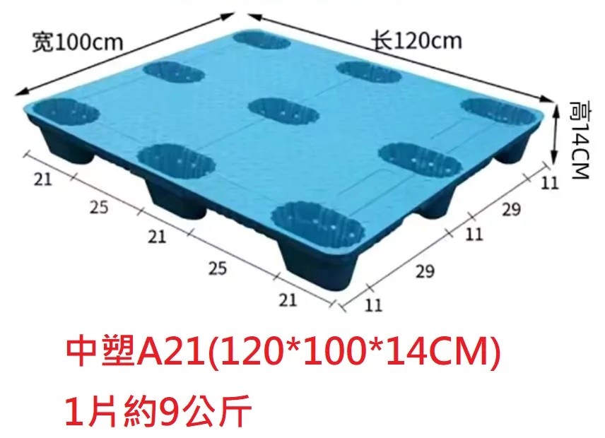 《型號:A21》中古塑膠棧板 (120*100)套疊TE130
