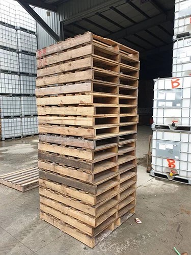 《型號:B》中古美式木製棧板 (100*100*13)四支腳