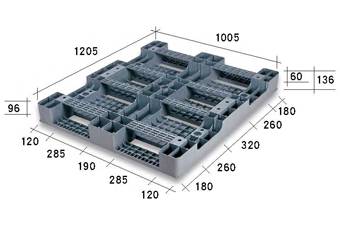《型號:M》中古塑膠棧板 (110*110*14&120*100*14)