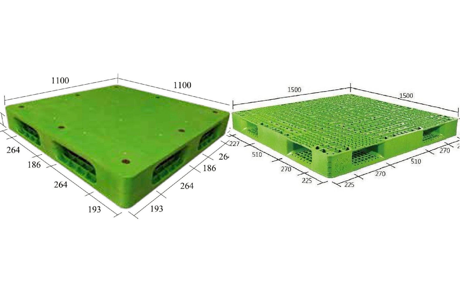 S-R-雙面使用型塑膠棧板