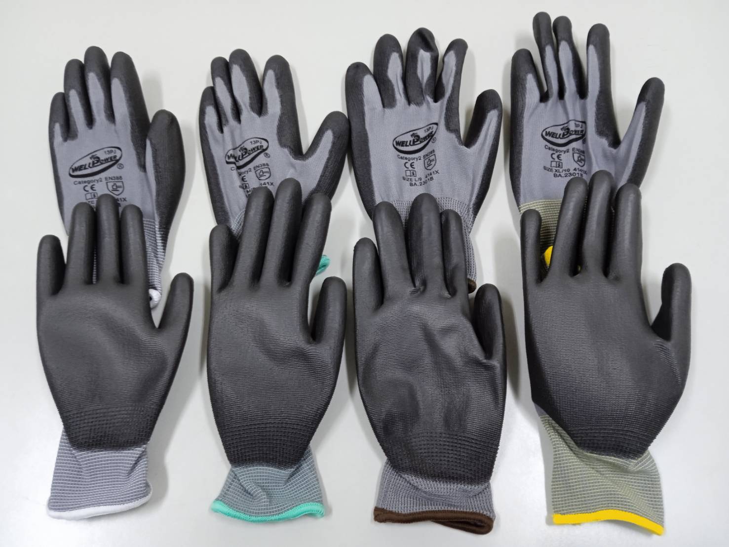 9.F-13PJ 13針黑PU掌心手套