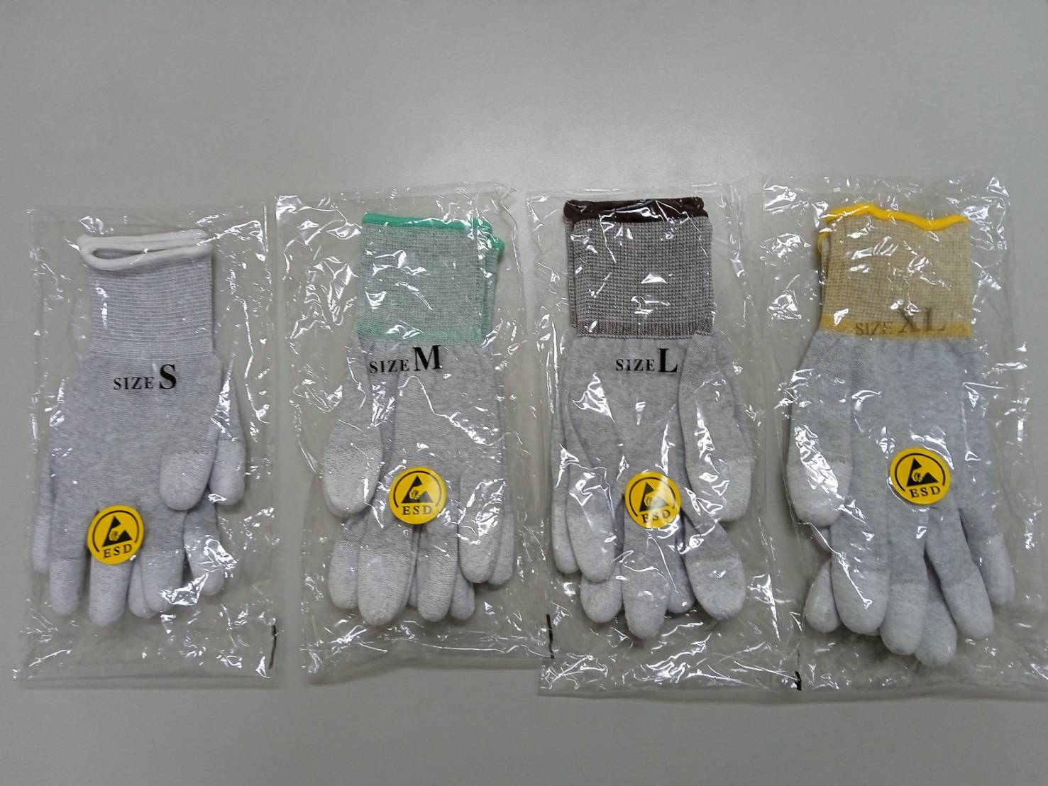 6.F-13EB 13針防靜電PU指尖手套