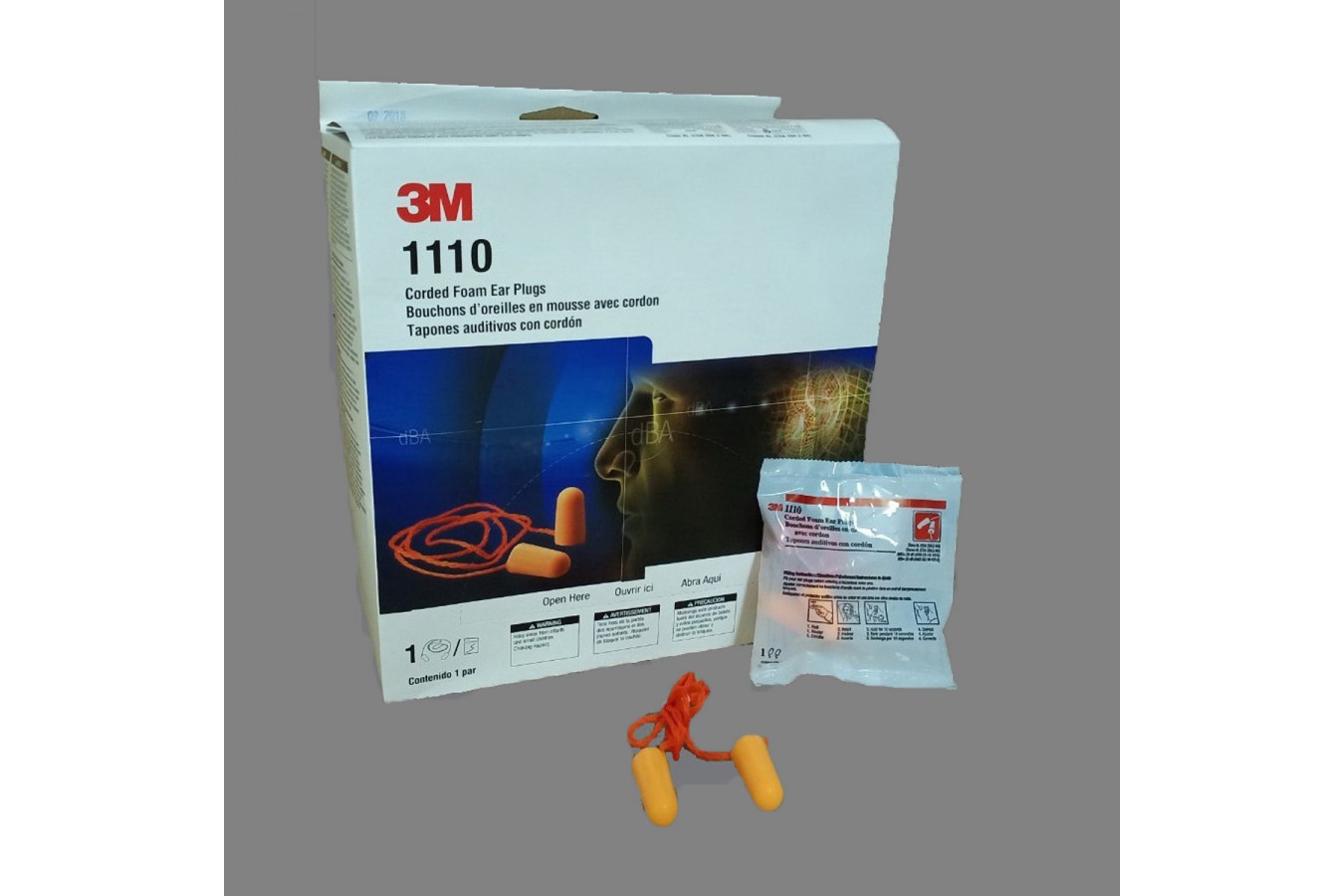 1.F-3M-1110 子彈型帶線泡棉耳塞