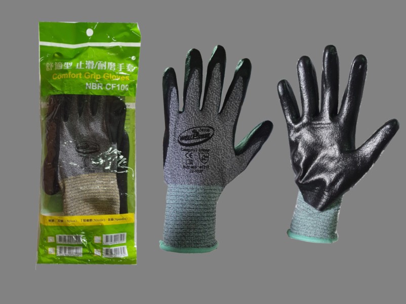 3.CF100-13針耐磨NBR手套(EN388:4121)