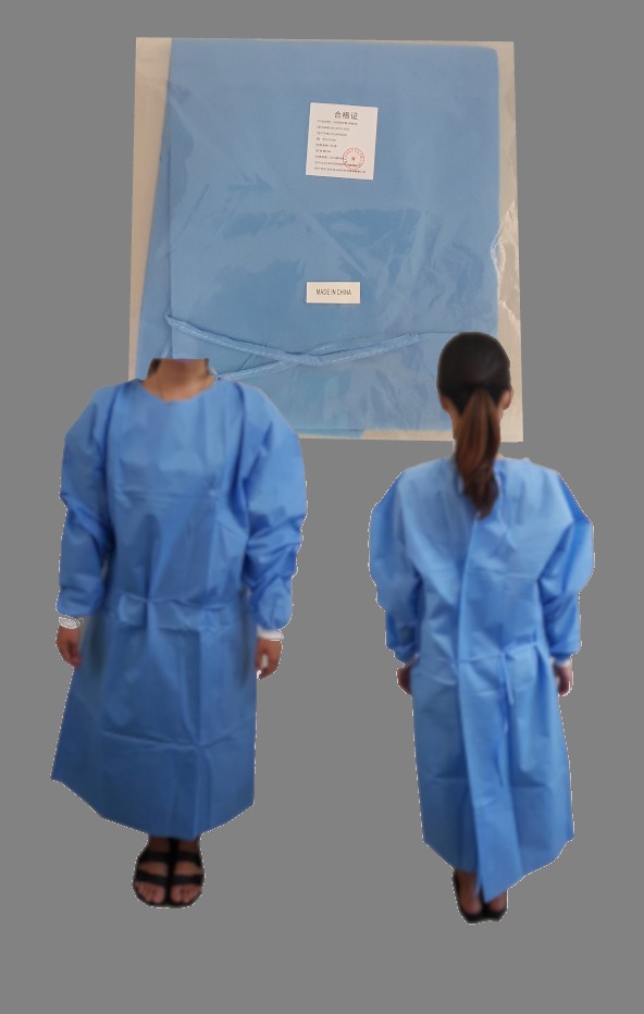 3.F-SMS反穿隔離衣-綁帶-藍(非醫用)