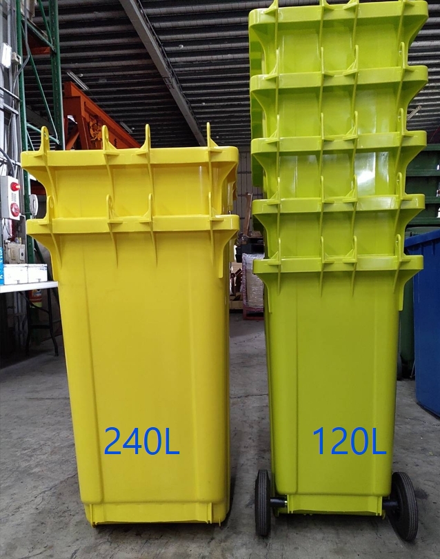 1.120公升兩輪式資源回收垃圾桶(SS)