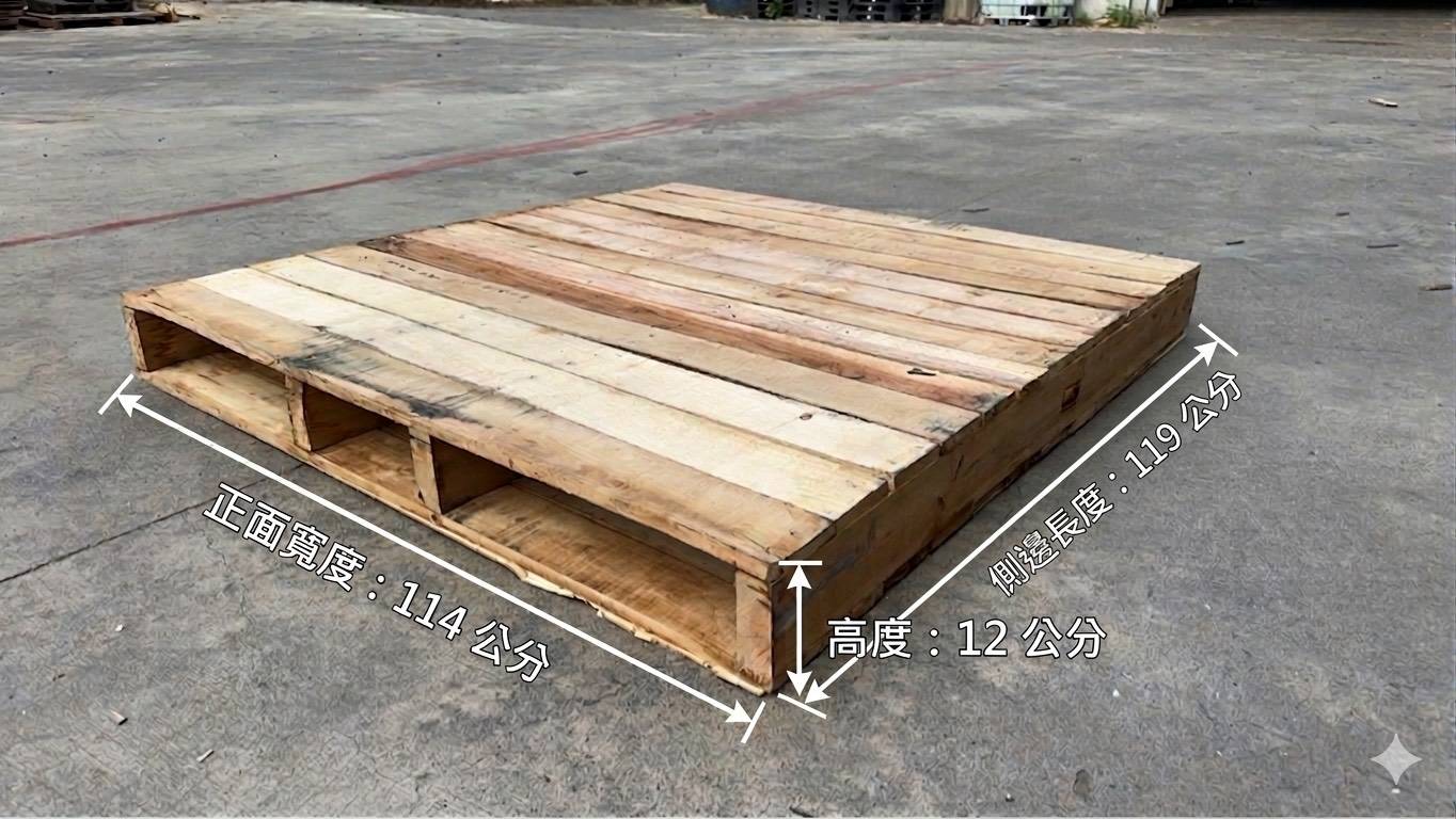 《型號:F》中古美式木製棧板 (114x119x12cm)(TE426)