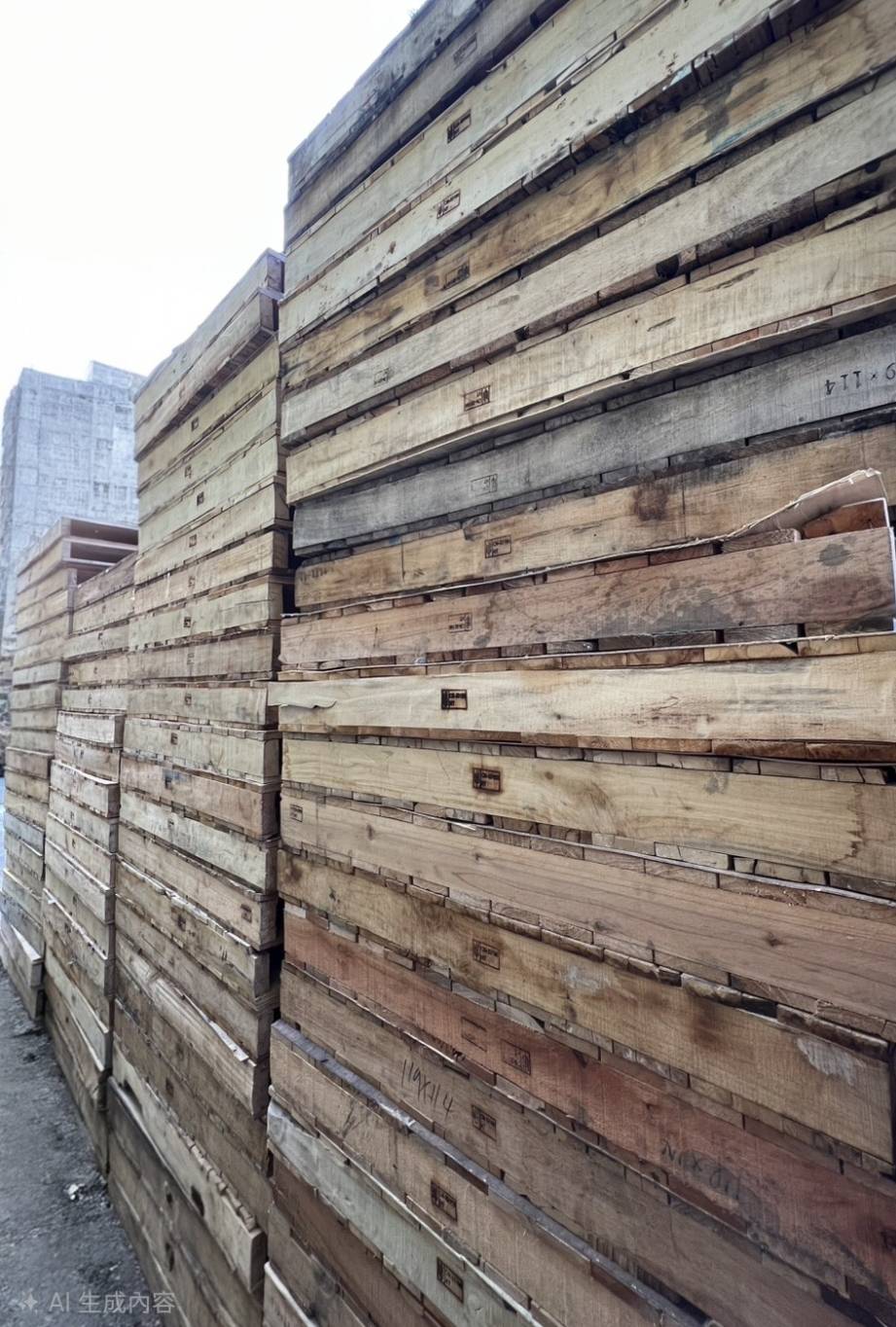 《型號:F》中古美式木製棧板 (114x119x12cm)(TE426)