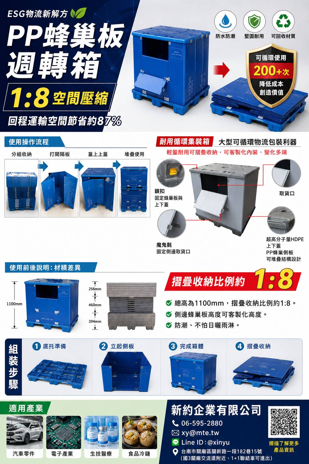 蜂巢板折疊收納箱-K