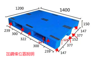 23.密面川字塑膠棧板KI-BD-1214(1200*1400)