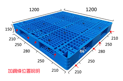 4.雙面網狀塑膠棧板KI-D-1212(1200*1200)