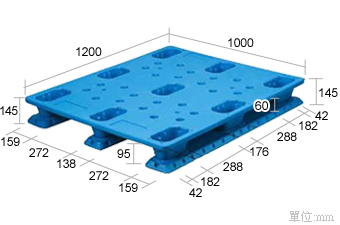 1.塑膠棧板K-LB-1012(1000*1200)