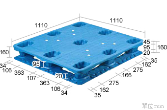 塑膠棧板(未開模) K-LC-1111(1110*1110)