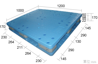 1.塑膠棧板K-QC-1012(1000*1200)