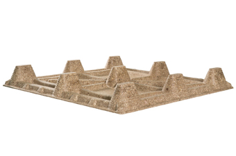 7. V-F4-100100-62 四向等插九磚綠色木屑環保棧板