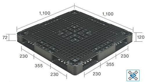 《型號:A1》中古雙面網狀四向插 (110*110*11)