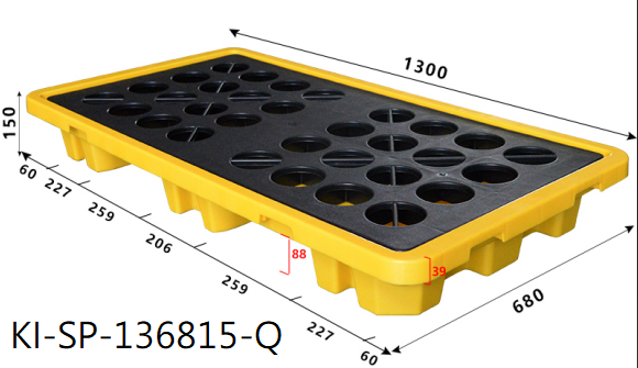 16.兩桶低腳型防漏棧板 KI-SP-136815-Q輕型