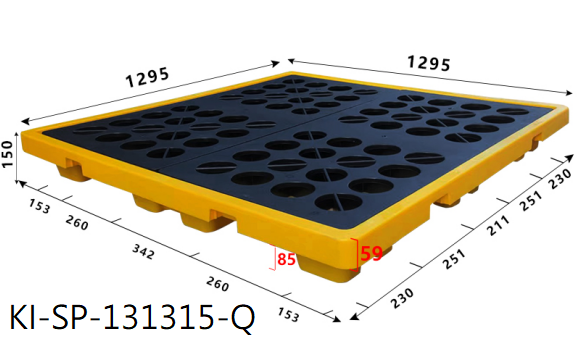 8.四桶低腳型防漏棧板 KI-SP-131315-Q輕型