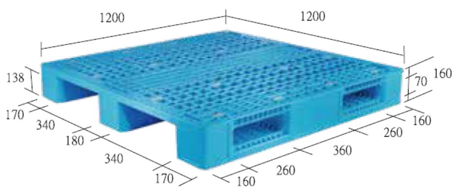 19.S-A4-1212-CX2單面型棧板